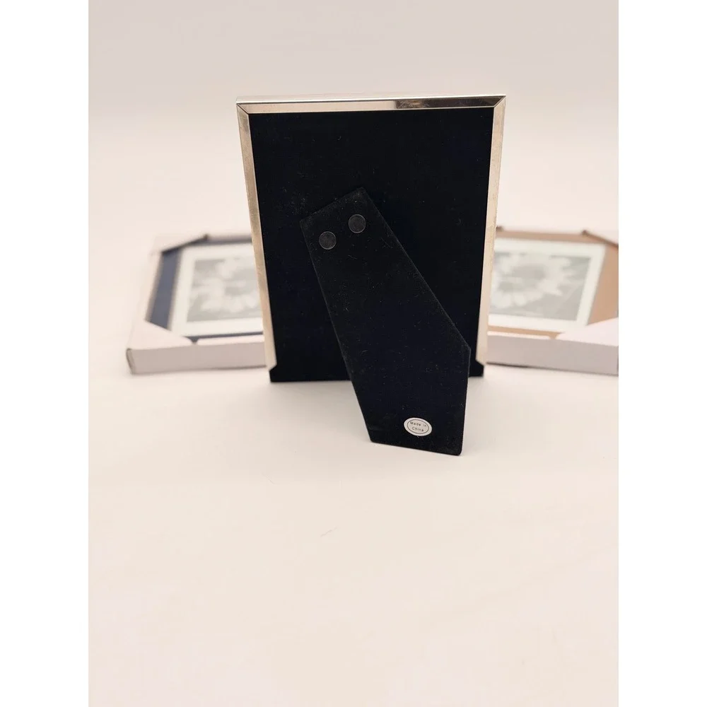 Home Studio 4x6 Picture Frame Set 3 Metallic Copper Navy Gold Brushed Metal Trim